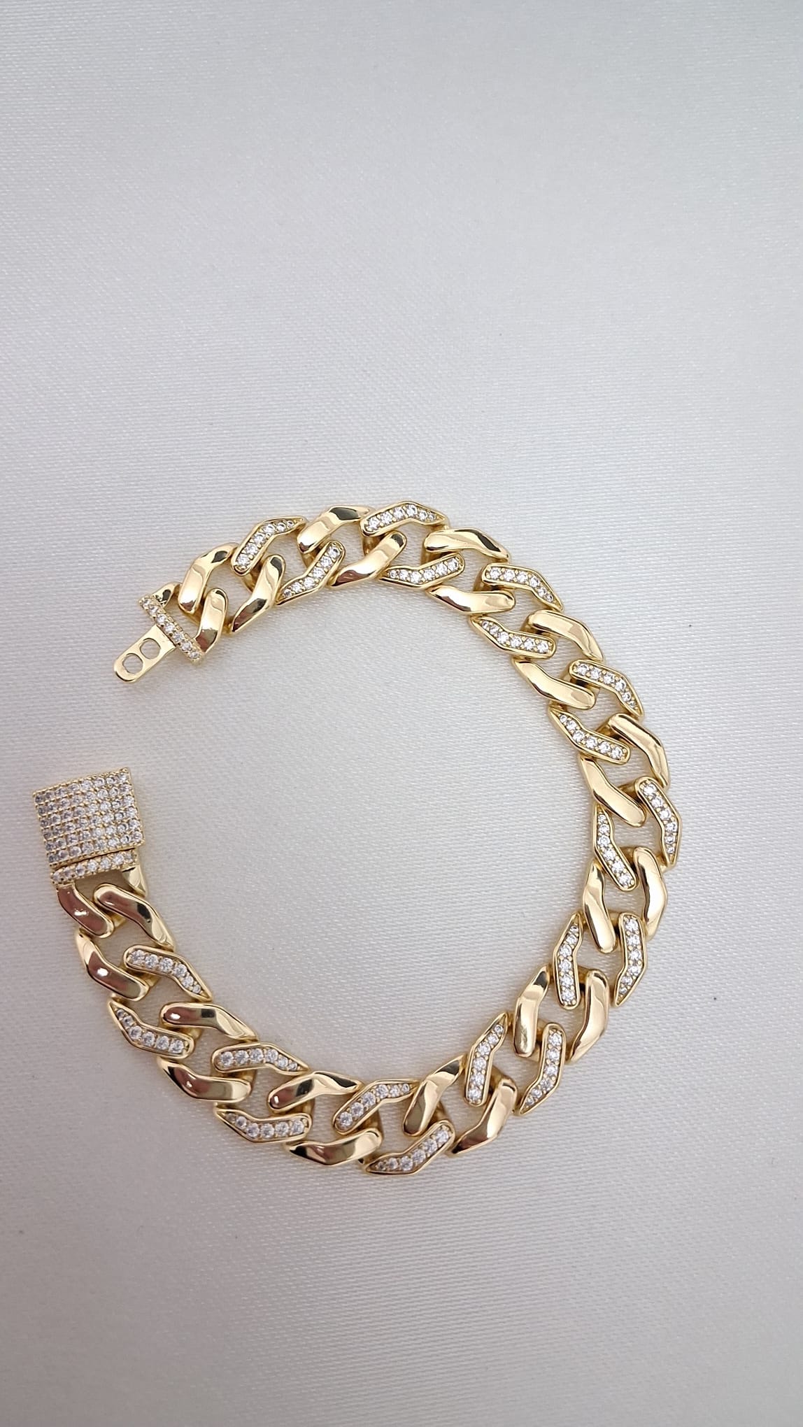 XUPING Bileklik - Küba Zincir Üzeri Baget Taşlı